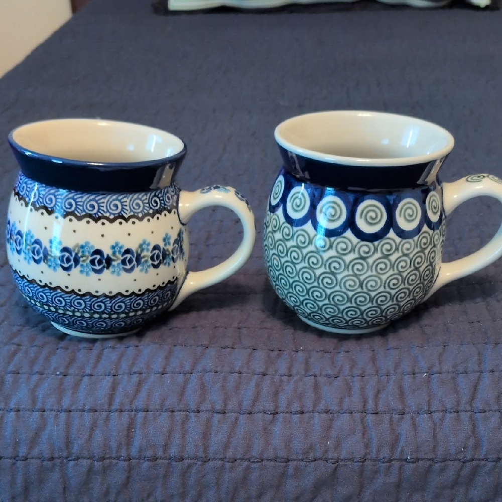 Ceramika Artystczna Bubble Mug Lot of 2